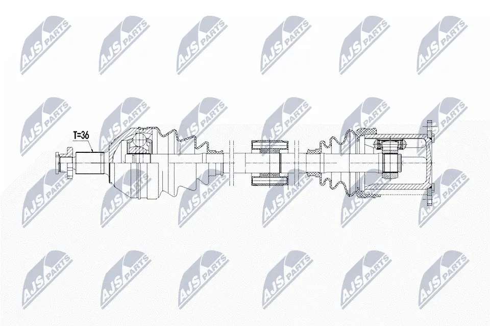 Antriebswelle Vorderachse rechts NTY NPW-WW-225
