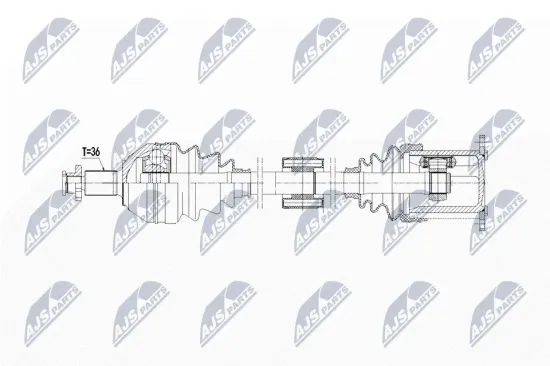 Antriebswelle Vorderachse rechts NTY NPW-WW-225 Bild Antriebswelle Vorderachse rechts NTY NPW-WW-225