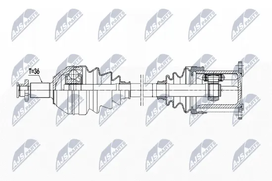 Antriebswelle Vorderachse links NTY NPW-WW-226 Bild Antriebswelle Vorderachse links NTY NPW-WW-226