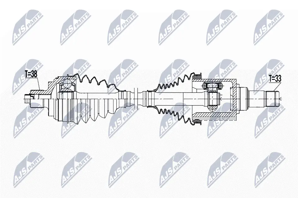 Antriebswelle Vorderachse links NTY NPW-WW-227