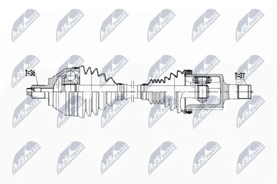 Antriebswelle Vorderachse links NTY NPW-WW-236 Bild Antriebswelle Vorderachse links NTY NPW-WW-236
