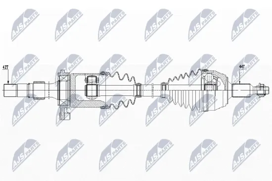 Antriebswelle Vorderachse rechts NTY NPW-WW-243 Bild Antriebswelle Vorderachse rechts NTY NPW-WW-243
