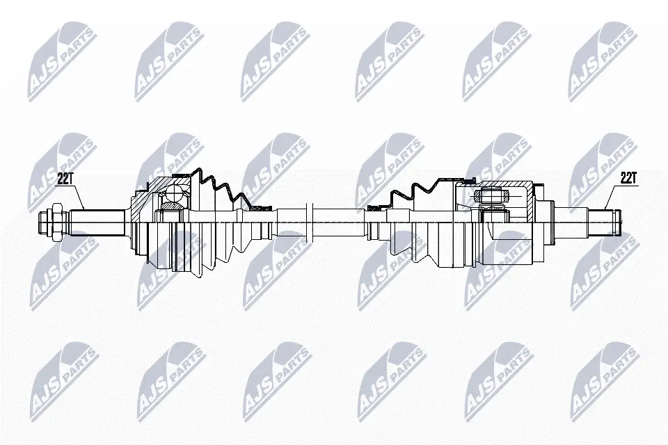Antriebswelle Vorderachse links NTY NPW-WW-262