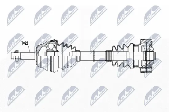 Antriebswelle Vorderachse links NTY NPW-WW-264 Bild Antriebswelle Vorderachse links NTY NPW-WW-264