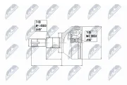 Gelenksatz, Antriebswelle Vorderachse rechts Vorderachse links NTY NPZ-AR-014