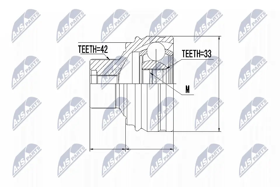 Gelenksatz, Antriebswelle Vorderachse links Vorderachse rechts NTY NPZ-AU-051
