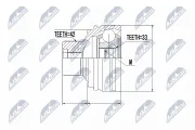 Gelenksatz, Antriebswelle Vorderachse radseitig NTY NPZ-CH-010