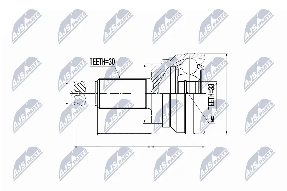 Gelenksatz, Antriebswelle radseitig NTY NPZ-BM-005