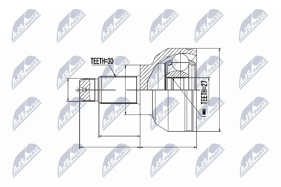 Gelenksatz, Antriebswelle radseitig NTY NPZ-BM-006