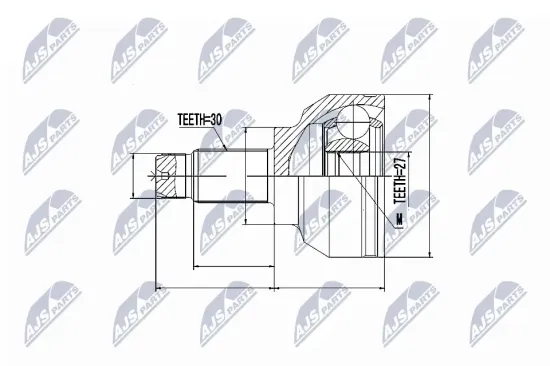 Gelenksatz, Antriebswelle radseitig NTY NPZ-BM-006 Bild Gelenksatz, Antriebswelle radseitig NTY NPZ-BM-006