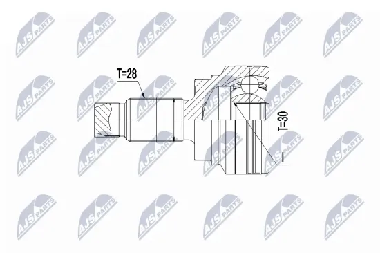 Gelenksatz, Antriebswelle Hinterachse links Hinterachse rechts NTY NPZ-BM-013 Bild Gelenksatz, Antriebswelle Hinterachse links Hinterachse rechts NTY NPZ-BM-013