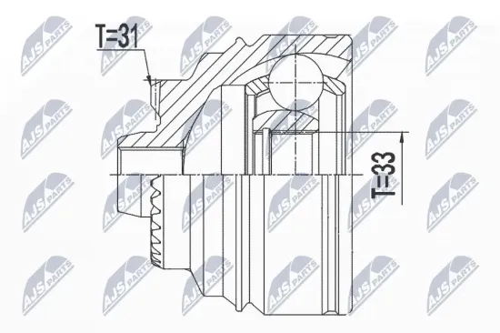 Gelenksatz, Antriebswelle Vorderachse rechts Vorderachse links NTY NPZ-BM-025 Bild Gelenksatz, Antriebswelle Vorderachse rechts Vorderachse links NTY NPZ-BM-025