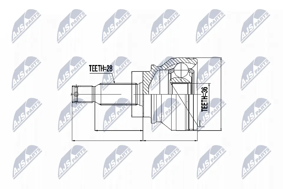 Gelenksatz, Antriebswelle radseitig NTY NPZ-CH-003