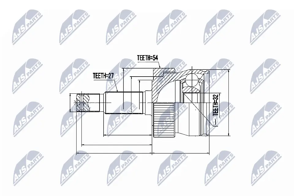 Gelenksatz, Antriebswelle radseitig NTY NPZ-CH-008