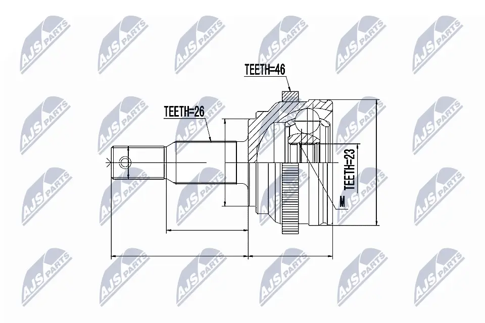 Gelenksatz, Antriebswelle radseitig NTY NPZ-CH-013