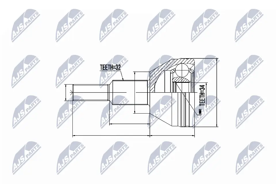 Gelenksatz, Antriebswelle radseitig NTY NPZ-CH-016