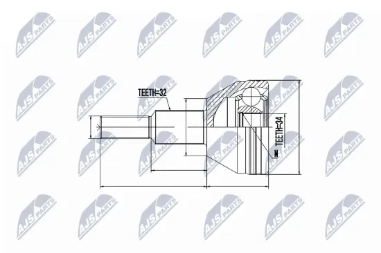 Gelenksatz, Antriebswelle radseitig NTY NPZ-CH-016 Bild Gelenksatz, Antriebswelle radseitig NTY NPZ-CH-016