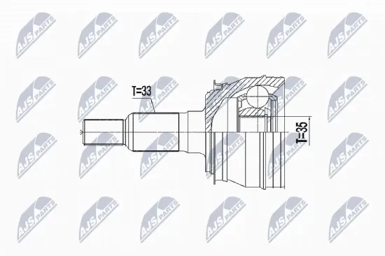 Gelenksatz, Antriebswelle Vorderachse radseitig NTY NPZ-CH-027 Bild Gelenksatz, Antriebswelle Vorderachse radseitig NTY NPZ-CH-027