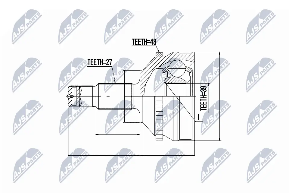 Gelenksatz, Antriebswelle radseitig NTY NPZ-CT-004