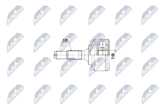 Gelenksatz, Antriebswelle radseitig Vorderachse links Vorderachse rechts NTY NPZ-CT-025 Bild Gelenksatz, Antriebswelle radseitig Vorderachse links Vorderachse rechts NTY NPZ-CT-025