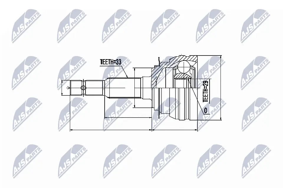 Gelenksatz, Antriebswelle radseitig NTY NPZ-DW-002