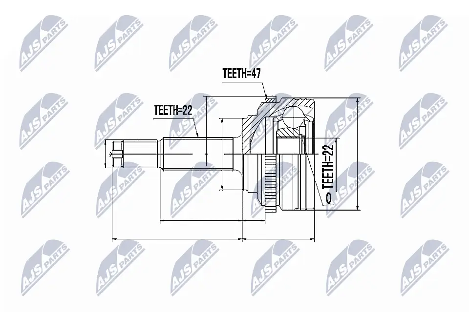 Gelenksatz, Antriebswelle radseitig NTY NPZ-DW-021