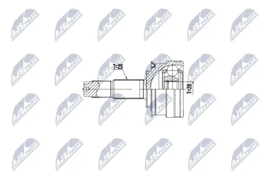 Gelenksatz, Antriebswelle radseitig Vorderachse links Vorderachse rechts NTY NPZ-DW-035 Bild Gelenksatz, Antriebswelle radseitig Vorderachse links Vorderachse rechts NTY NPZ-DW-035