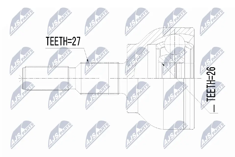 Gelenksatz, Antriebswelle Vorderachse rechts Vorderachse links NTY NPZ-FR-054