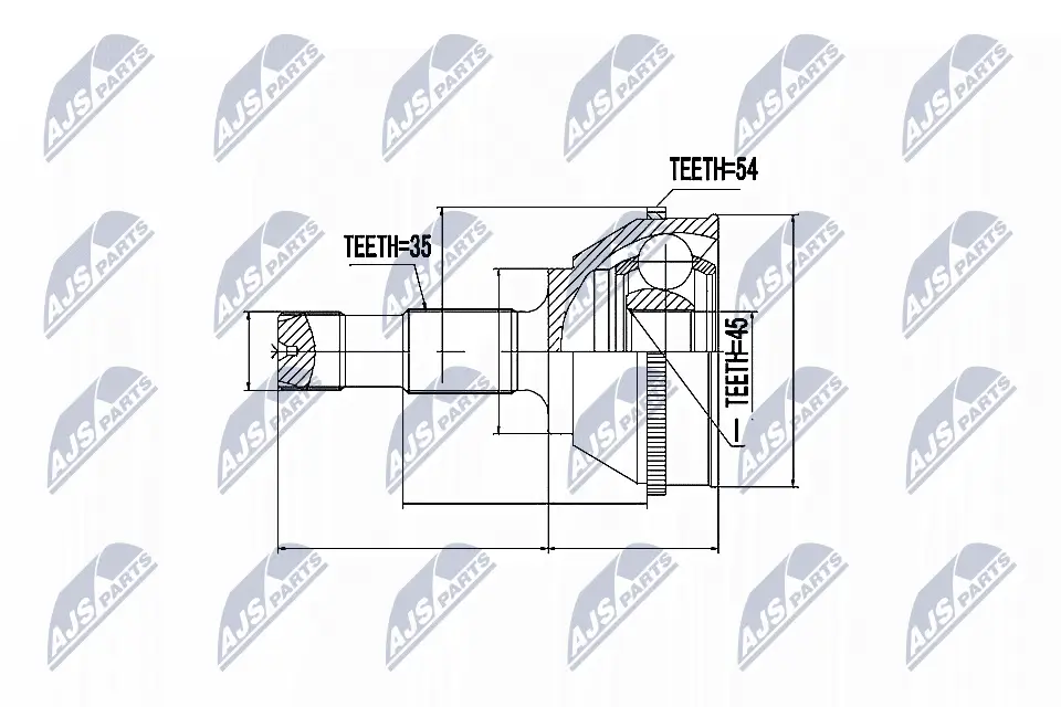 Gelenksatz, Antriebswelle radseitig NTY NPZ-FT-008