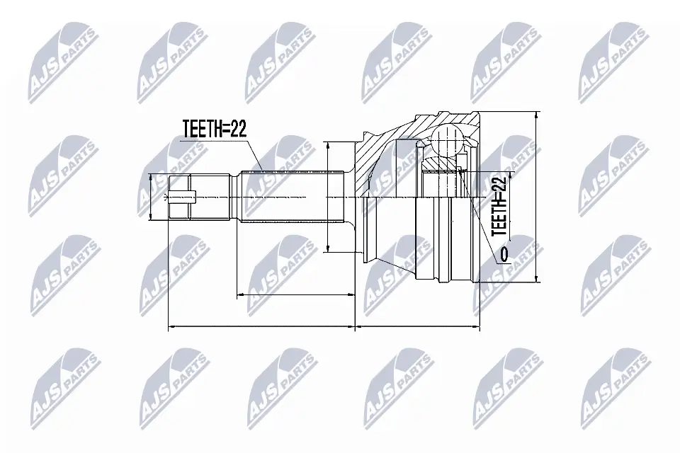 Gelenksatz, Antriebswelle radseitig NTY NPZ-FT-021