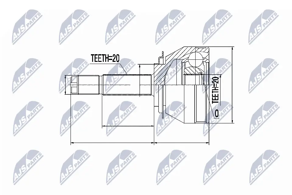 Gelenksatz, Antriebswelle radseitig NTY NPZ-FT-025