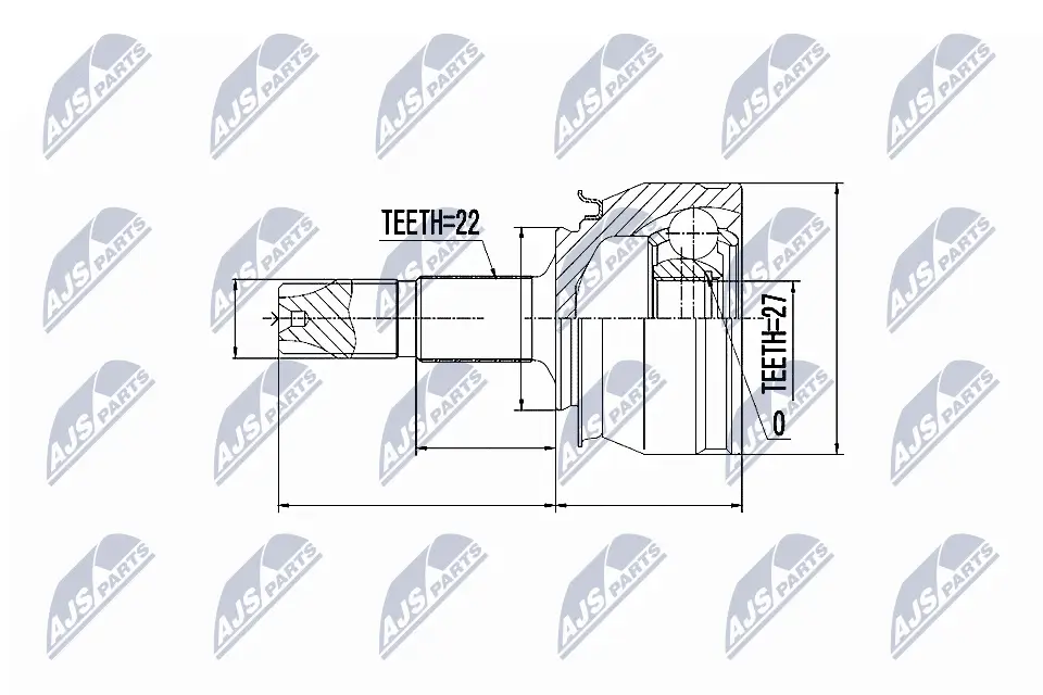 Gelenksatz, Antriebswelle Vorderachse links Vorderachse rechts NTY NPZ-FT-050