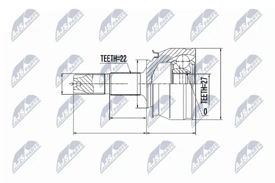 Gelenksatz, Antriebswelle Vorderachse links Vorderachse rechts NTY NPZ-FT-050 Bild Gelenksatz, Antriebswelle Vorderachse links Vorderachse rechts NTY NPZ-FT-050