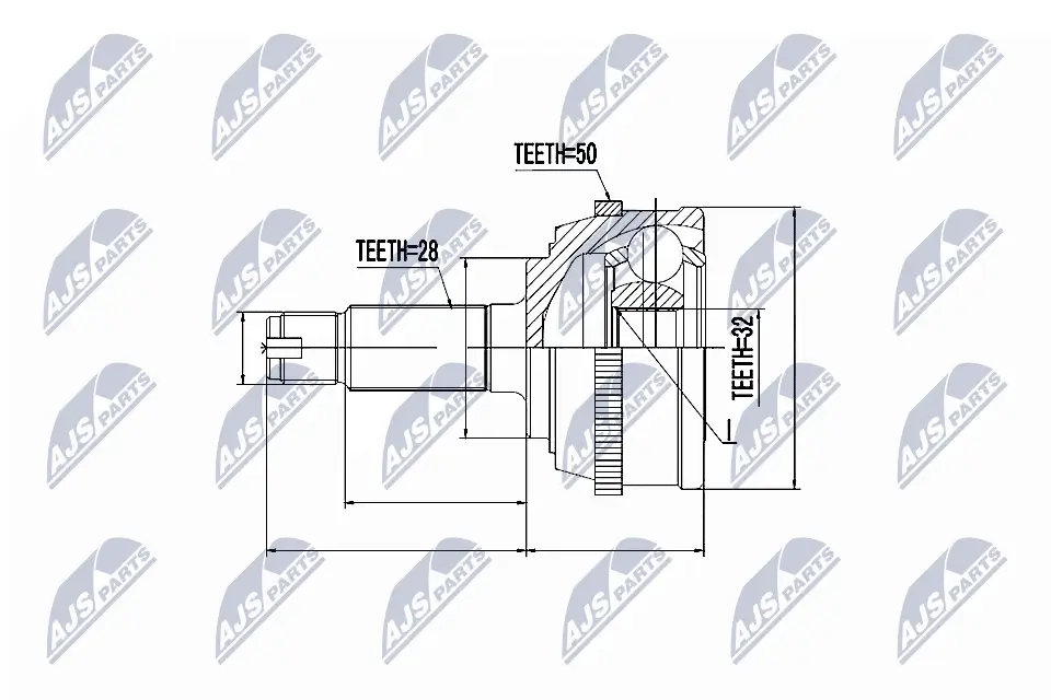Gelenksatz, Antriebswelle radseitig NTY NPZ-HD-032