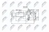 Gelenksatz, Antriebswelle Vorderachse links NTY NPZ-HY-512