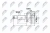 Gelenksatz, Antriebswelle Hinterachse links Hinterachse rechts NTY NPZ-HY-514