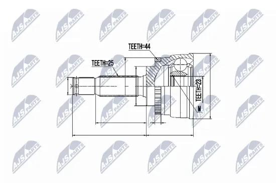 Gelenksatz, Antriebswelle Vorderachse radseitig NTY NPZ-HY-511 Bild Gelenksatz, Antriebswelle Vorderachse radseitig NTY NPZ-HY-511