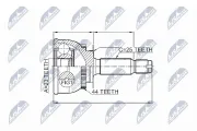 Gelenksatz, Antriebswelle radseitig Vorderachse NTY NPZ-HY-549