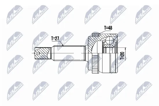 Gelenksatz, Antriebswelle Hinterachse NTY NPZ-HY-550 Bild Gelenksatz, Antriebswelle Hinterachse NTY NPZ-HY-550