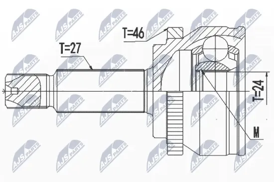 Gelenksatz, Antriebswelle Vorderachse links Vorderachse rechts NTY NPZ-HY-557 Bild Gelenksatz, Antriebswelle Vorderachse links Vorderachse rechts NTY NPZ-HY-557