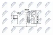 Gelenksatz, Antriebswelle radseitig NTY NPZ-KA-305