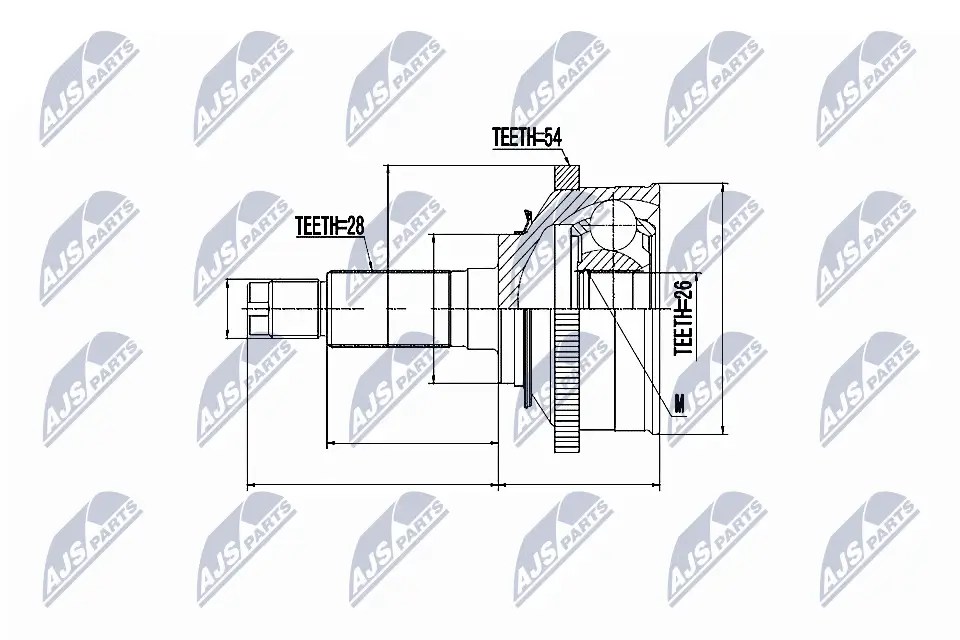 Gelenksatz, Antriebswelle radseitig NTY NPZ-KA-310