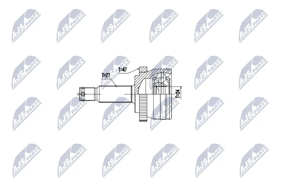 Gelenksatz, Antriebswelle radseitig Vorderachse links Vorderachse rechts NTY NPZ-KA-368