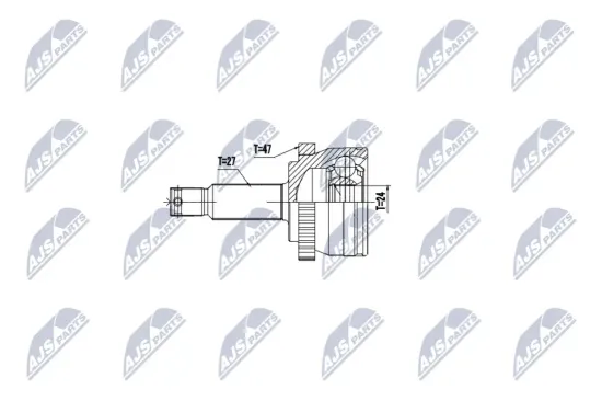 Gelenksatz, Antriebswelle radseitig Vorderachse links Vorderachse rechts NTY NPZ-KA-368 Bild Gelenksatz, Antriebswelle radseitig Vorderachse links Vorderachse rechts NTY NPZ-KA-368