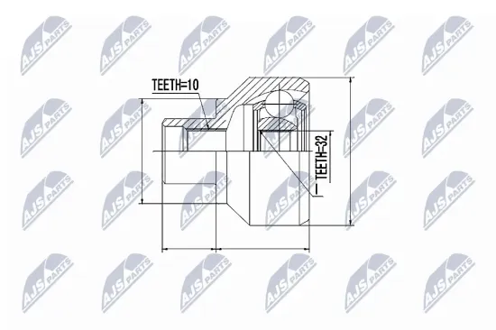 Gelenksatz, Antriebswelle radseitig NTY NPZ-LR-001 Bild Gelenksatz, Antriebswelle radseitig NTY NPZ-LR-001