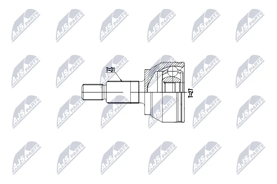 Gelenksatz, Antriebswelle Vorderachse beidseitig NTY NPZ-LR-019