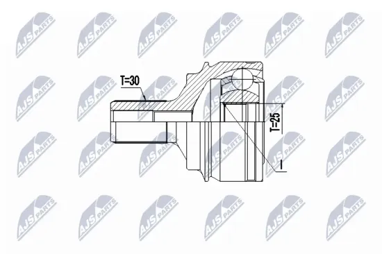 Gelenksatz, Antriebswelle Vorderachse rechts Vorderachse links NTY NPZ-ME-027 Bild Gelenksatz, Antriebswelle Vorderachse rechts Vorderachse links NTY NPZ-ME-027