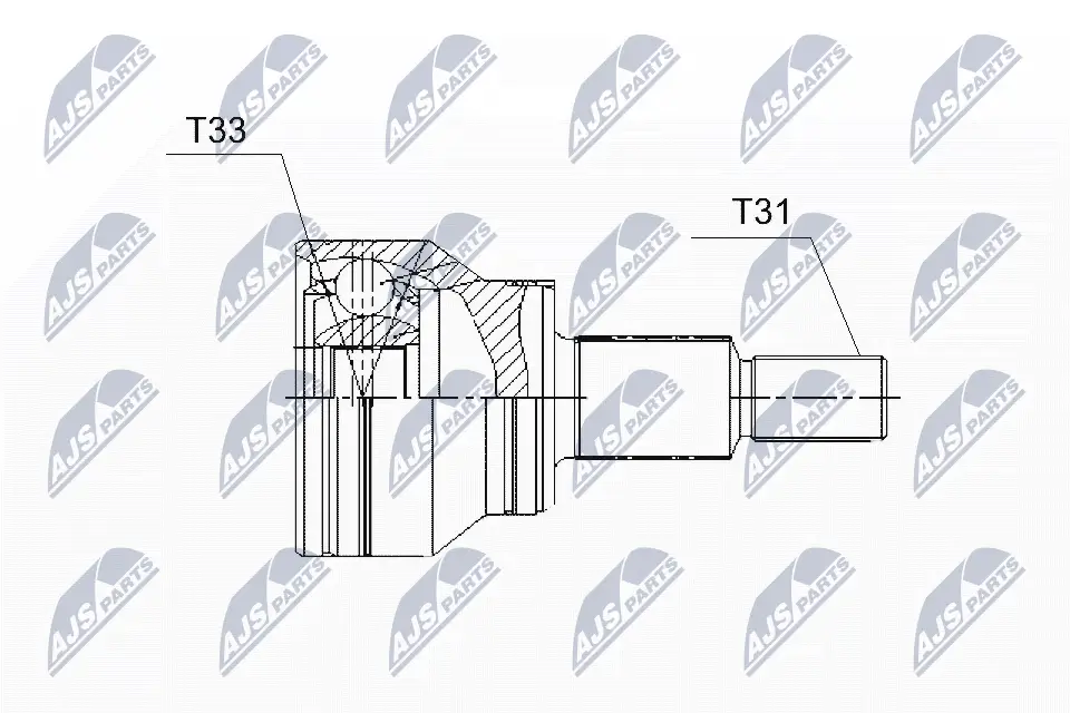 Gelenksatz, Antriebswelle Vorderachse rechts Vorderachse links NTY NPZ-MZ-056
