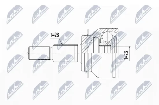 Gelenksatz, Antriebswelle getriebeseitig NTY NPZ-MZ-061 Bild Gelenksatz, Antriebswelle getriebeseitig NTY NPZ-MZ-061