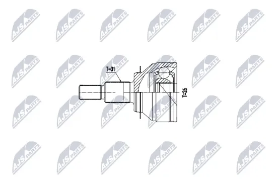 Gelenksatz, Antriebswelle Vorderachse beidseitig NTY NPZ-MZ-063 Bild Gelenksatz, Antriebswelle Vorderachse beidseitig NTY NPZ-MZ-063